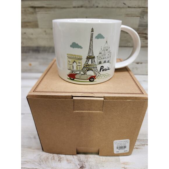 NEW Pottery Barn Paris France City Of Light 13.5 oz Stoneware Coffee Tea Cup Mug - Picture 1 of 6